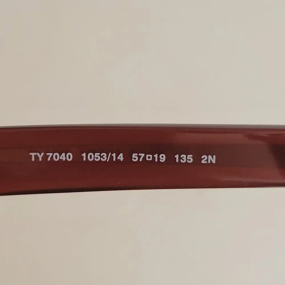 Tory Burch TY 7040 Sunglasses Burgundy Oval Cat Eye 1053/14 57x19x135 w/Case